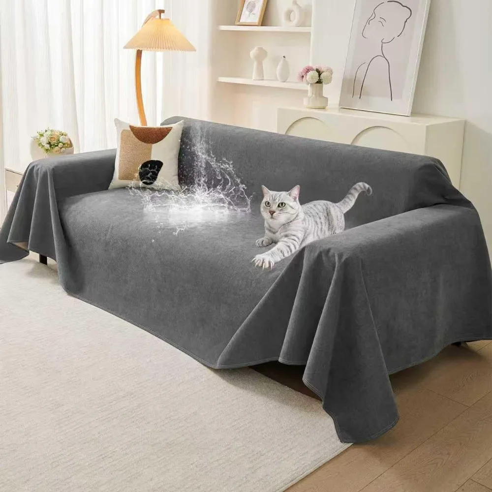 غطاء أريكة مقاوم للماء بثلاثة وسائد لحماية الحيوانات الأليفة من الخدوش والبقع #1