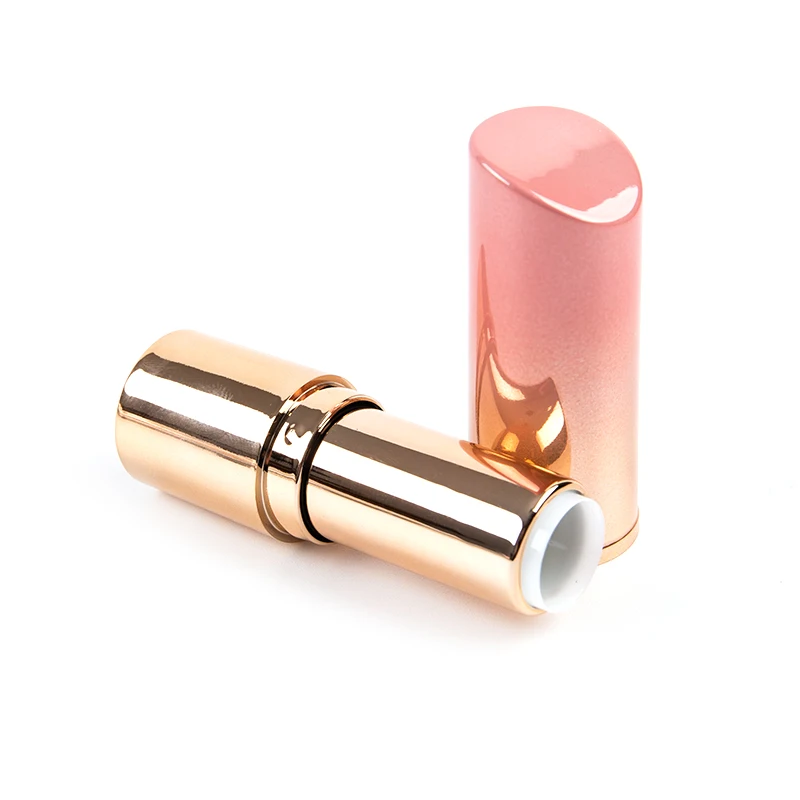1pcs Slant Cap Lipstick Tube Peach Pink Gold Gradient Lipsticks Tubes Empty Tubing Packaging Beauty Makeup Tools