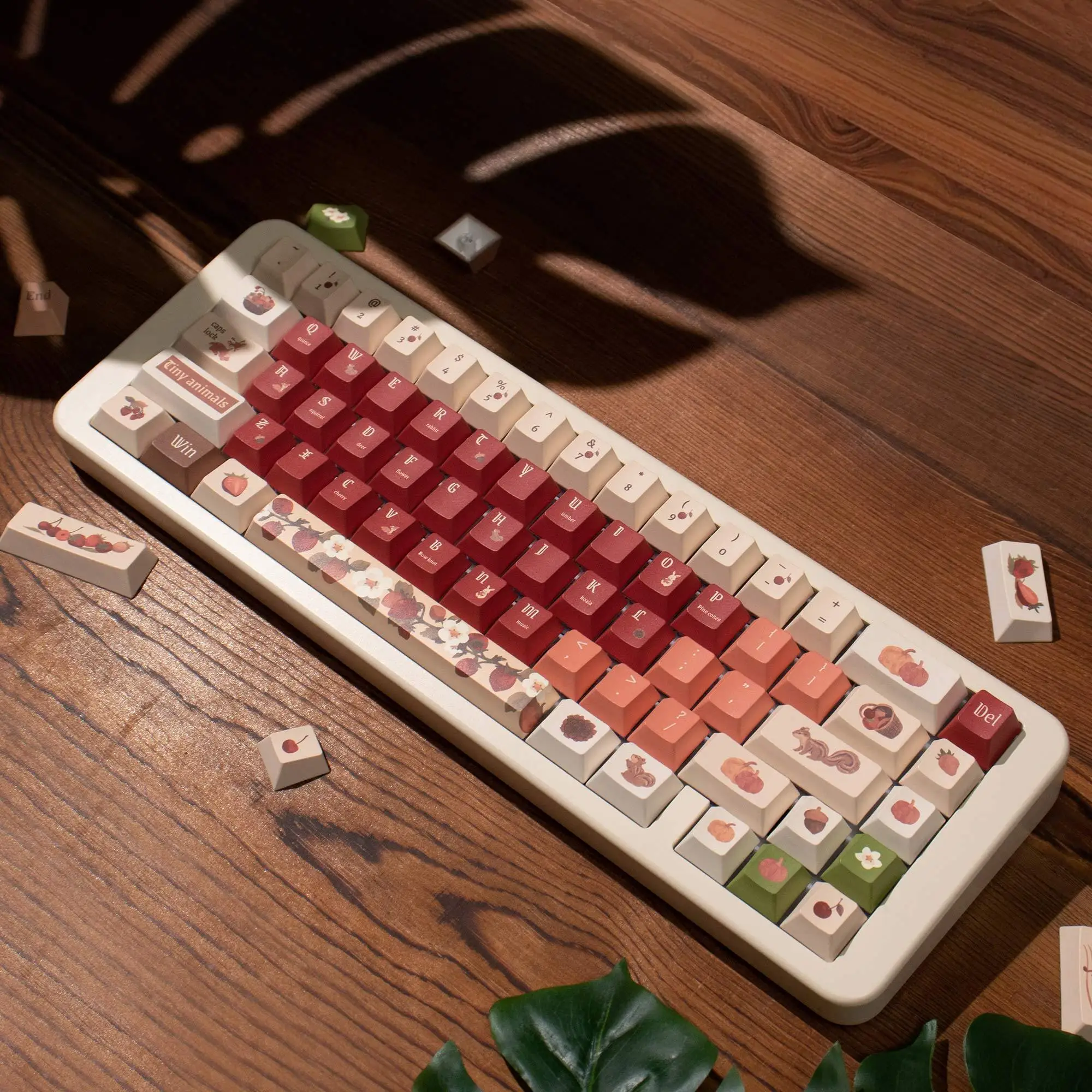 

Luyu Linshen mechanical keyboard keycap full set thickened PBT five-sided sublimation cherry original height