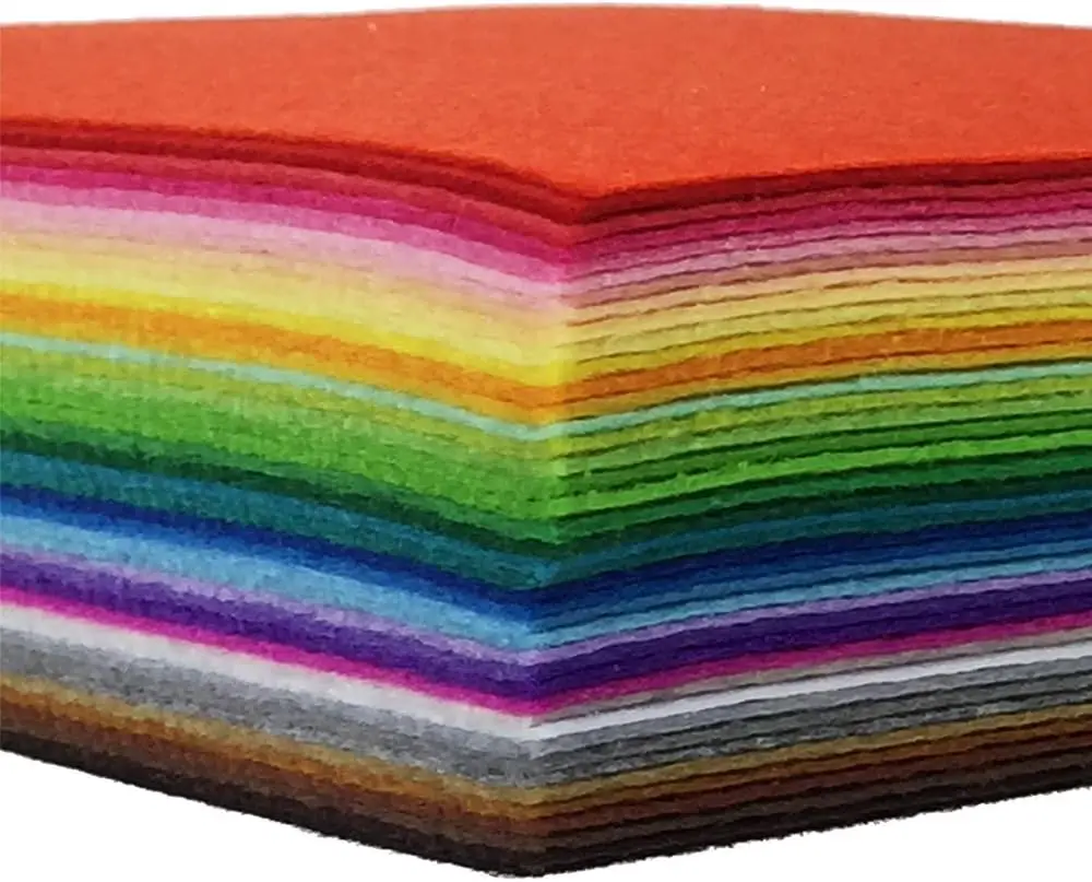 

Felt Fabric Sheet 4'x4' Assorted Color DIY Craft Squares Nonwoven 1mm Thick