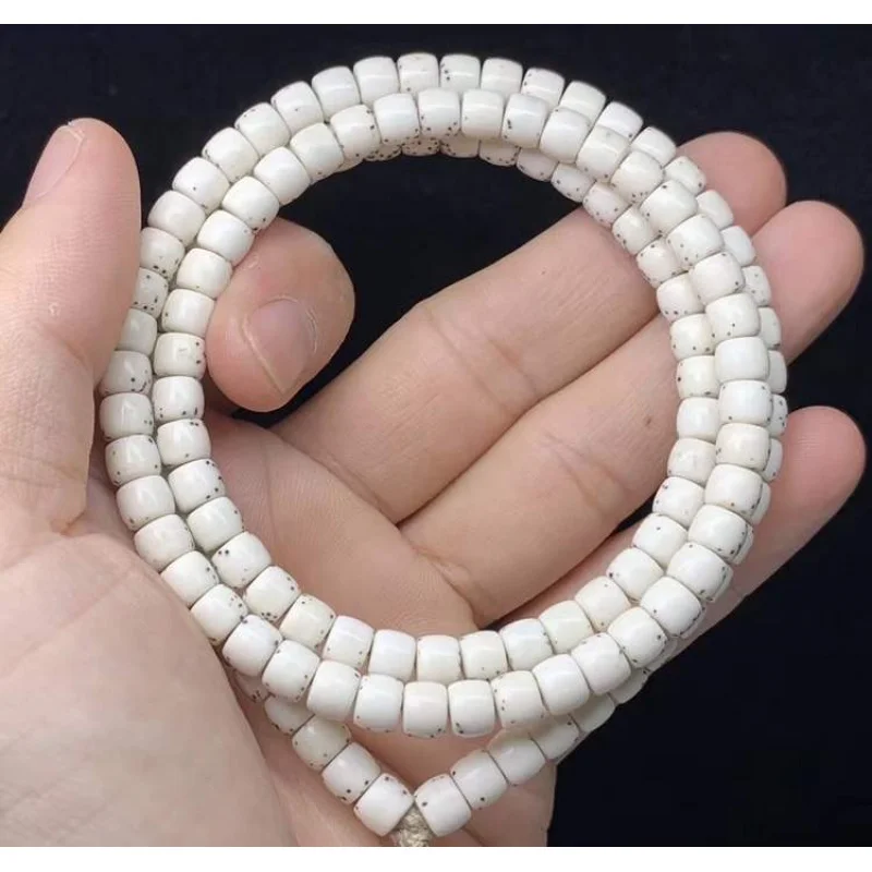 Genuine Goods Hainan Ecological Large White Xingyue Bodhi Graduation Beads Bracelet Straight Cut Old Necklace