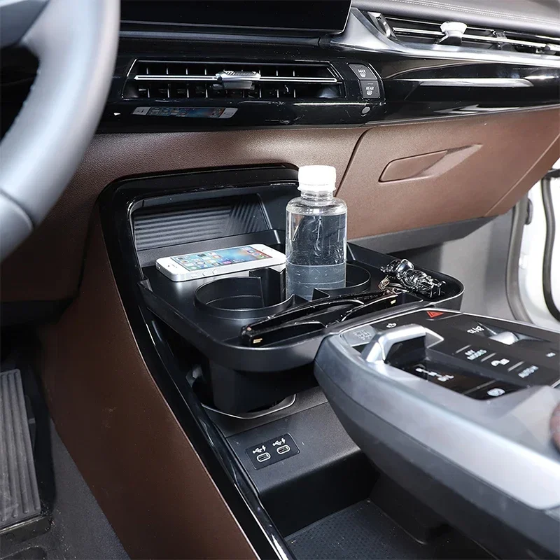 

Для BMW X1 U11 2023 2024, черный держатель для чашек и органайзер для центральной консоли из ABS-пластика, аксессуары для автомобиля, LHD