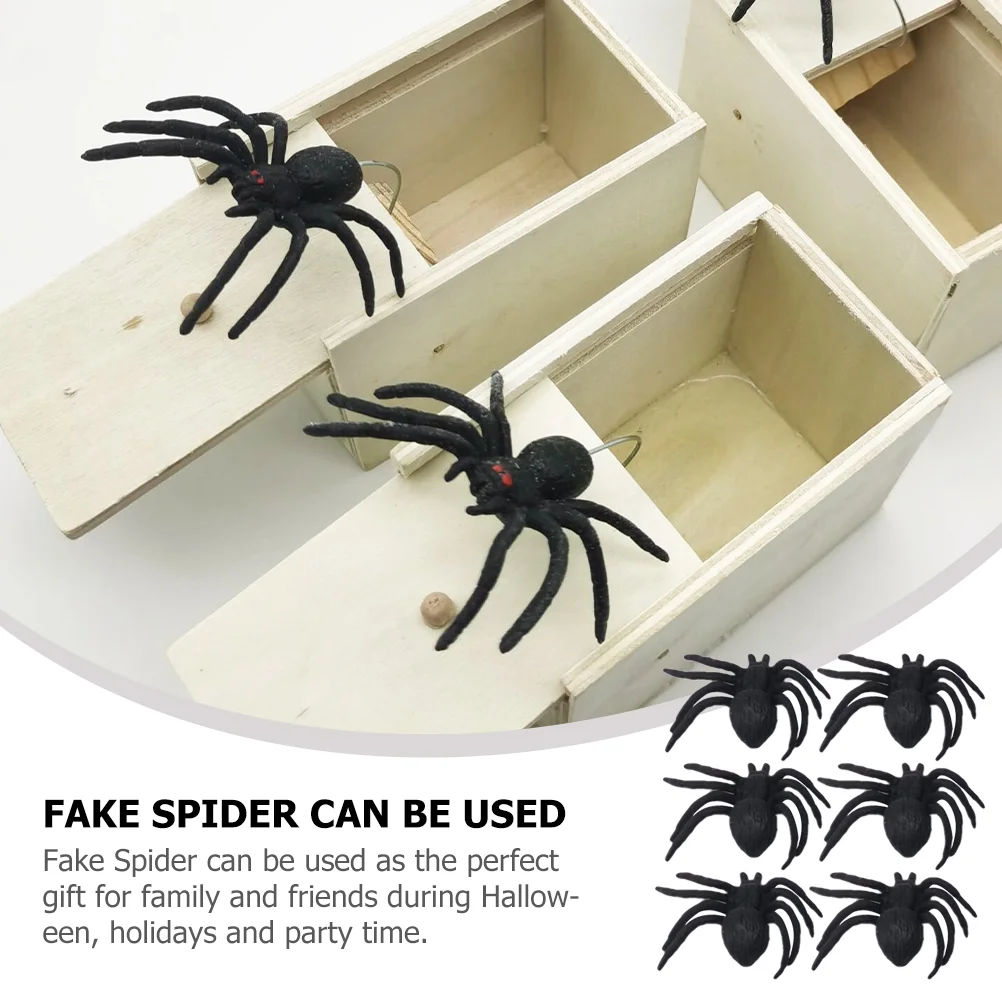 Ornamentos de aranha, suprimentos para cenas de Halloween, borracha macia, aranhas realistas, brinquedos, decoração