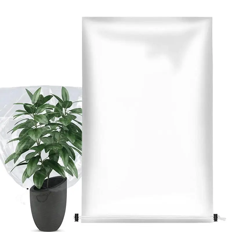 Transparent Anti-Freeze Plant Cover Bag Winter Greenhouse PE Cover Film for Outdoor Plants Rain and Frost Protection Shelter