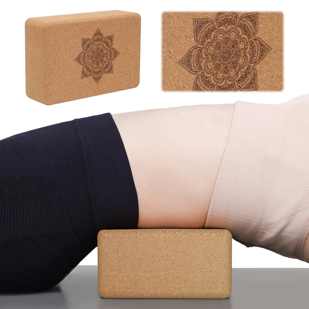 1PCS Kork Yoga Block EVA Gym Blöcke Schaum Yoga Ziegel Übung Stretch Körper Gestaltung Holz Yoga Blöcke Fitness Yoga zubehör