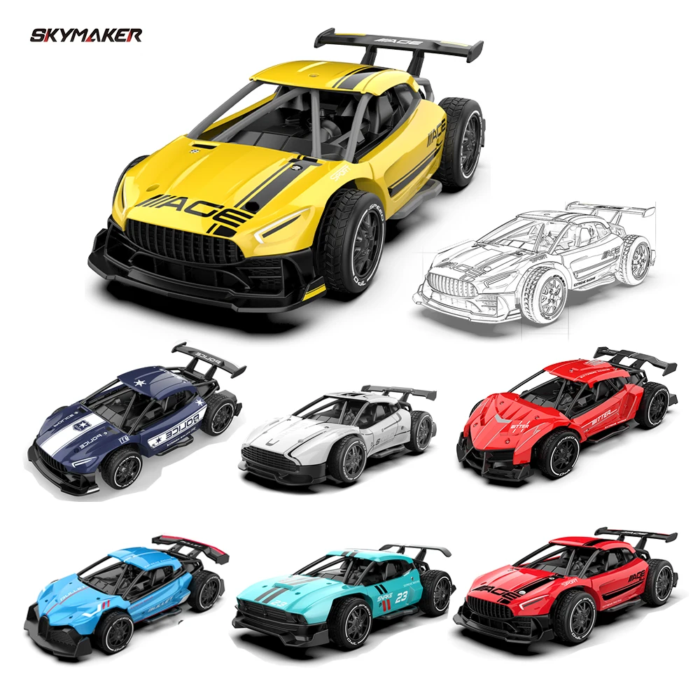 1/24 2.4G Sulong Metal RC Car Metal High Speed Remote Control Mini Scale Model Vehicle Electric Metal RC Car Toys for Boys Gift