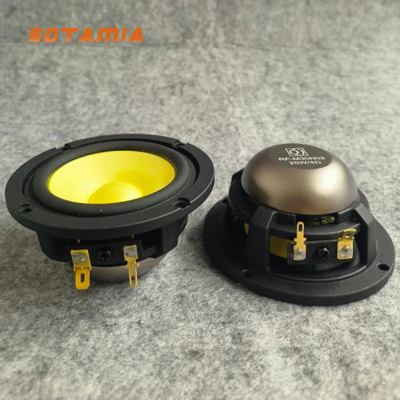 SOTAMIA 2Pcs 3 Inch Midrange Audio Speaker Hifi Music Loudspeaker Unit 4 8 Ohm 25W DIY Home Theater Bluetooth Speakers