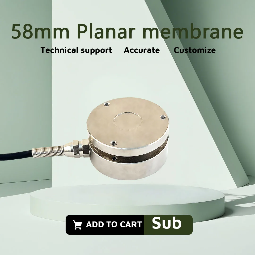 58mm Planar Diaphragm Weight Sensor Load Cell with Indicator Display Instrument for Education Science Technology Force Scale