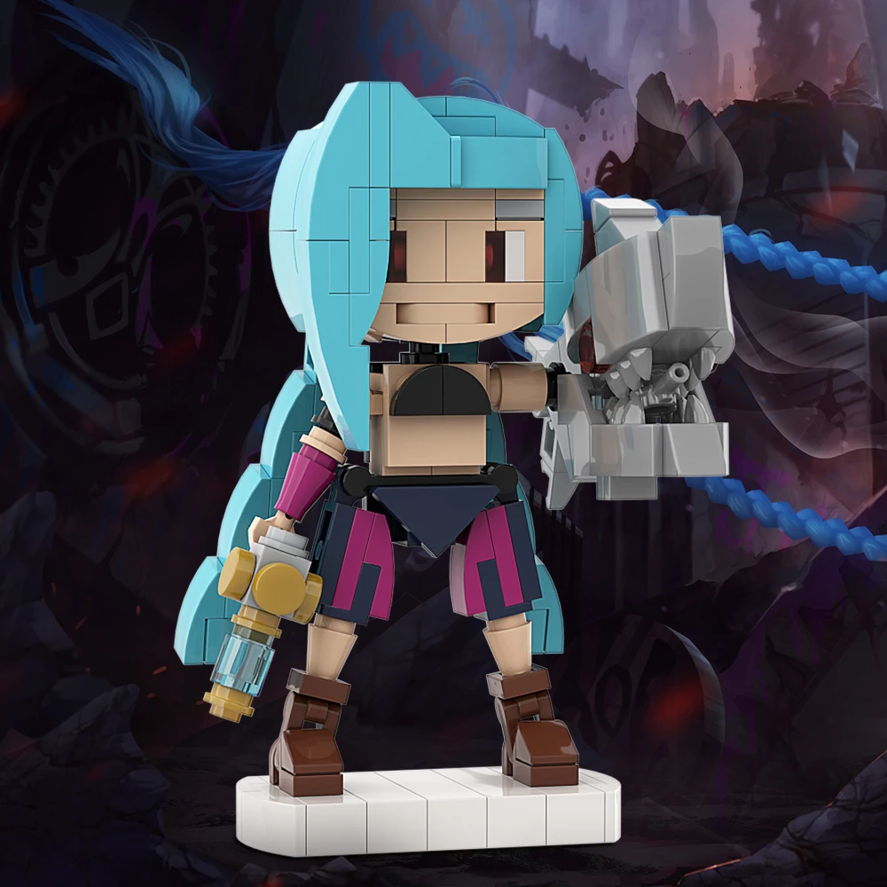 HOT Game Jinx Figure Brickheadz Building Block MOC Brick  Model Toy Kids Adult Game Fans Gift Set