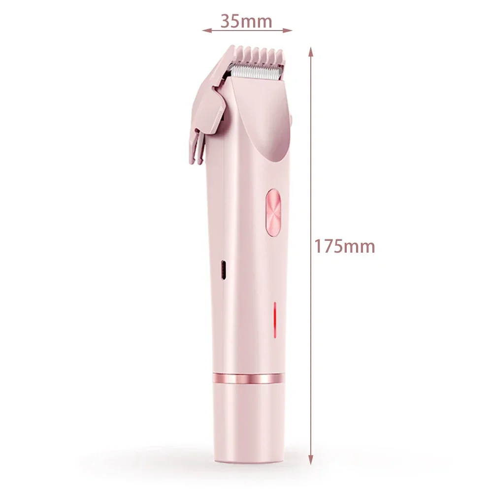 Bikini Epilator for Women Dual Head Precise Hair Trimmer for Private Areas Painless Trimming Machine