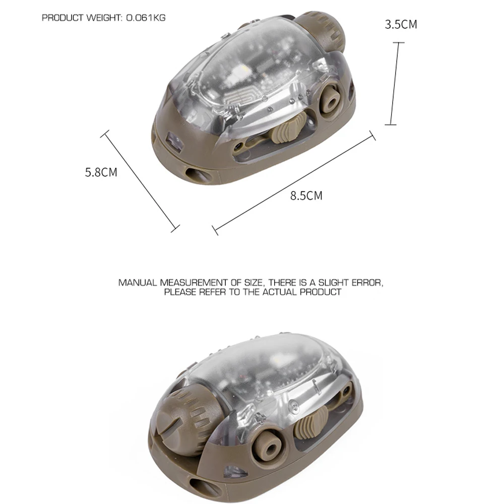 ملحقات خوذة WST التكتيكية ضوء إشارة خوذة رابتور مجموعة متنوعة من تأثيرات الإضاءة ضوء التعرف على إشارة الخوذة #2