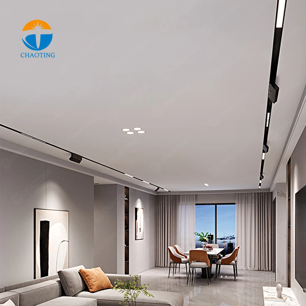 

Hot Sale Magnetic 24/120 Degree 30W 40W 50W 60W High Lumens LED Track Spotlight LED Track Light For Showroom Chain Store