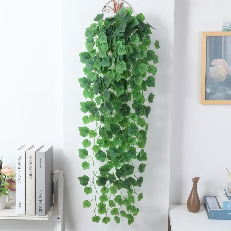 

12Pcs 2M Artificial Green Plant Ivy Leaf Hanging Vine Garland Silk Wall Fake Plant for Home Garden Wedding Party DIY Decoration