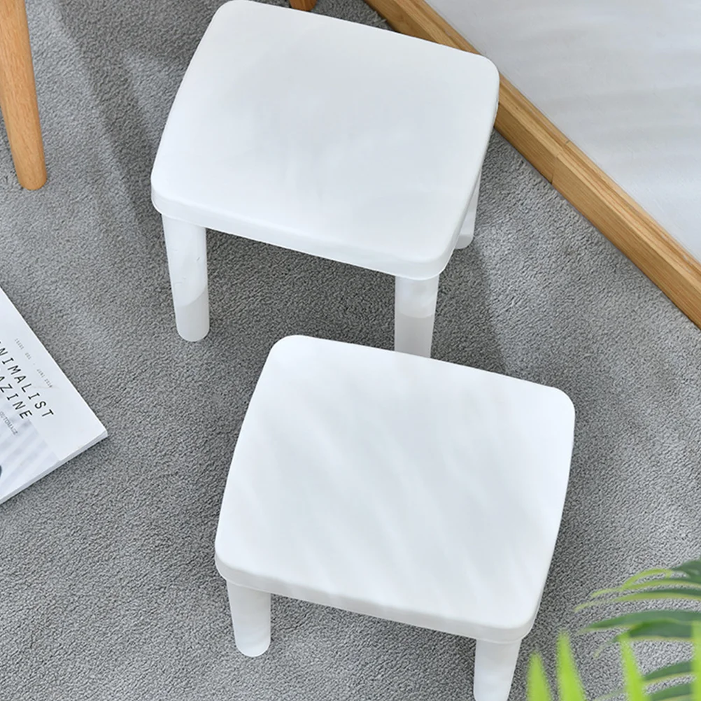 Toddler Step Stool Children's Household Supplies Anti-skid Footstool Living Room White Low