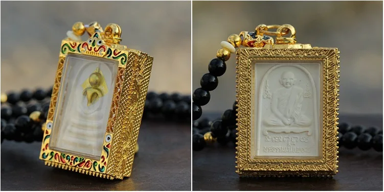 آسيا تايلاند معبد بطاقة بوذا الإلهية جلب الحظ الجيد آمنة معبد الحماية الفعالة تميمة بطاقة الله #5