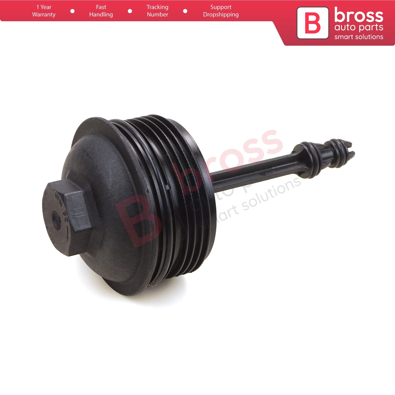 Bross BSP766 Oil Filter Cover Cap 03P115433A for Skoda Fabia 1.2 TDI, Roomster 1.2 TDI, VW Polo 1.2 TDI, Seat Ibiza 1.2 TDI