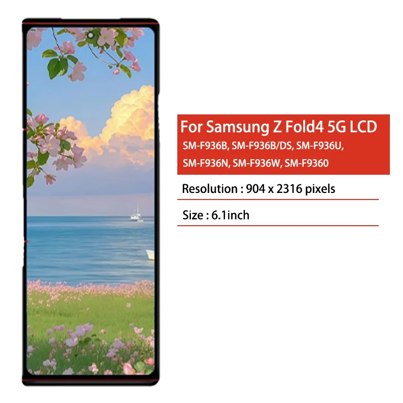 TFT For Samsung Z Fold 4 5G LCD Display Screen Digital Touch Assembly For Samsung ZFold4 SM-F936B SM-F936U Main Screen