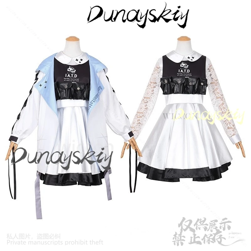 Hakari Atsuko Costume Cosplay Parrucca viola Anime Blu Archivio Cappotto Abito Copricapo Lolita Abiti per le donne Gioco di ruolo personalizzato