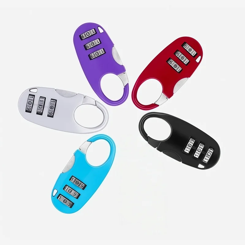3 Digit Password Lock Dormitory Cabinet Mini Lock Backpack Zipper Luggage Padlock Zinc Alloy Combination Lock Security Tool