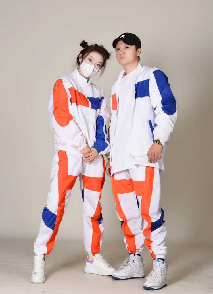 Loose Hip Hop Dance Performance Outfit Adult Street Dance Team Stage Cosutme Jazz Dancing Clothes White Jacket Pants