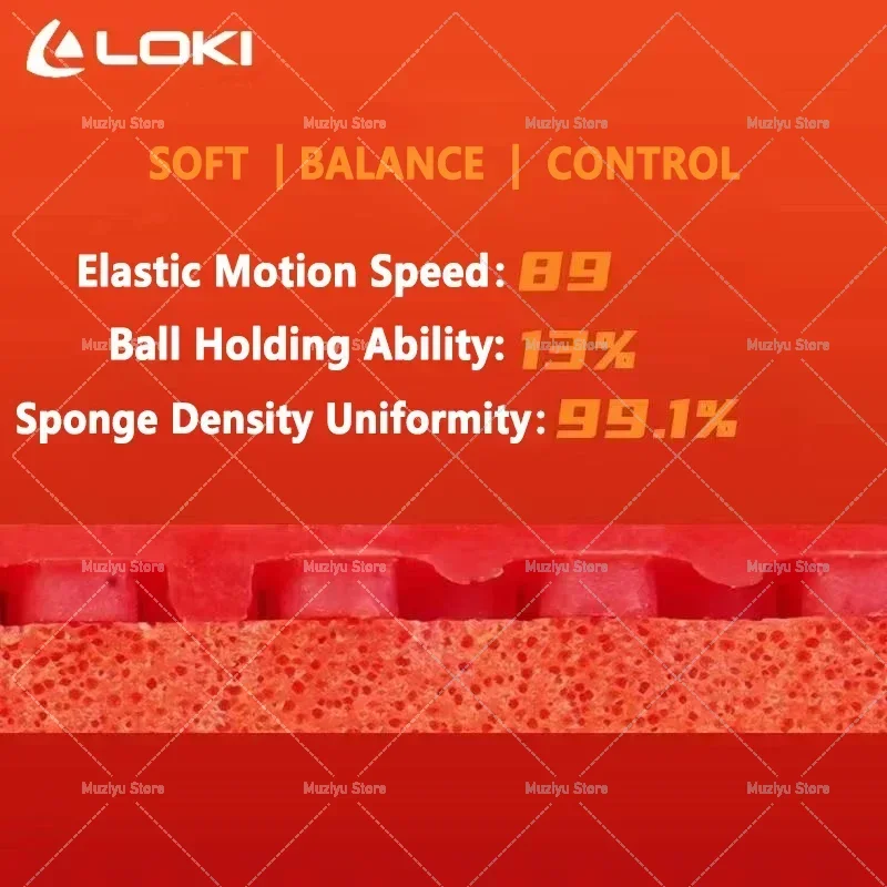 Original  LOKI TELSON 100 Table Tennis Rubber Non-sticky Japenese Style Ping Pong Rubber Sheet with Pre-tuned Kunlun Sponge
