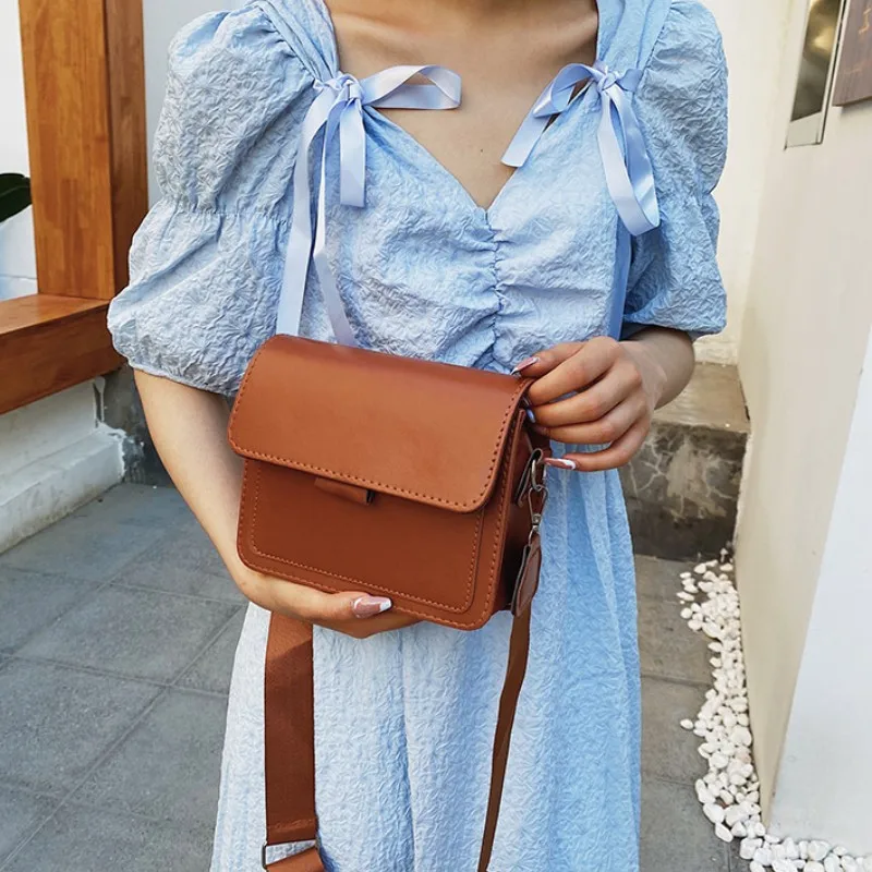 Fashion Women's Small Crossbody Bag Lightweight Pu Leather Messenger Bag Female Flap Single Shoulder Bag Summer Travel Bag New