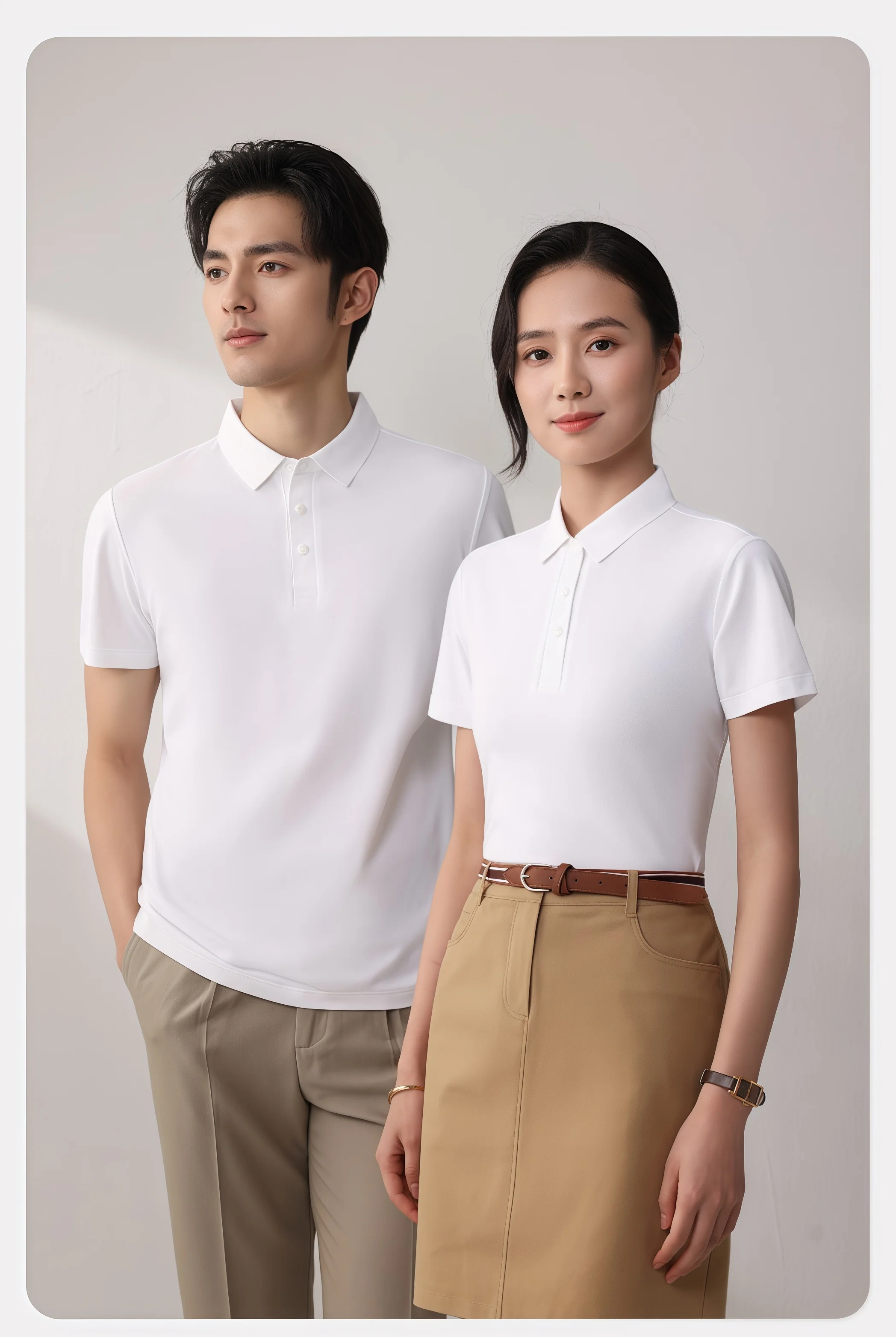 Business Casual Fashion Color  Sorona Cool-Comfort Anti-Wrinkle Pearl Pure Color Polo Shirt Customized Work wear Team Clothes