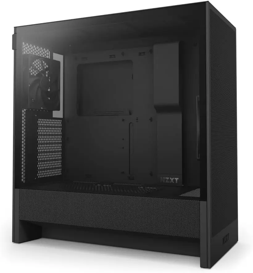 

Compact ATX Mid-Tower Gaming Case with High Airflow, 2 Fans, Radiator Support, Cable Management, Tempered Glass - Black