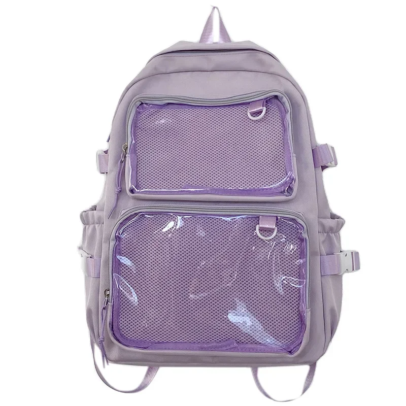 Japanese Backpack Women Kawaii Itabag Women New 2024 Transparent Large Capacity Ita Backpack School Bags for College Student JK