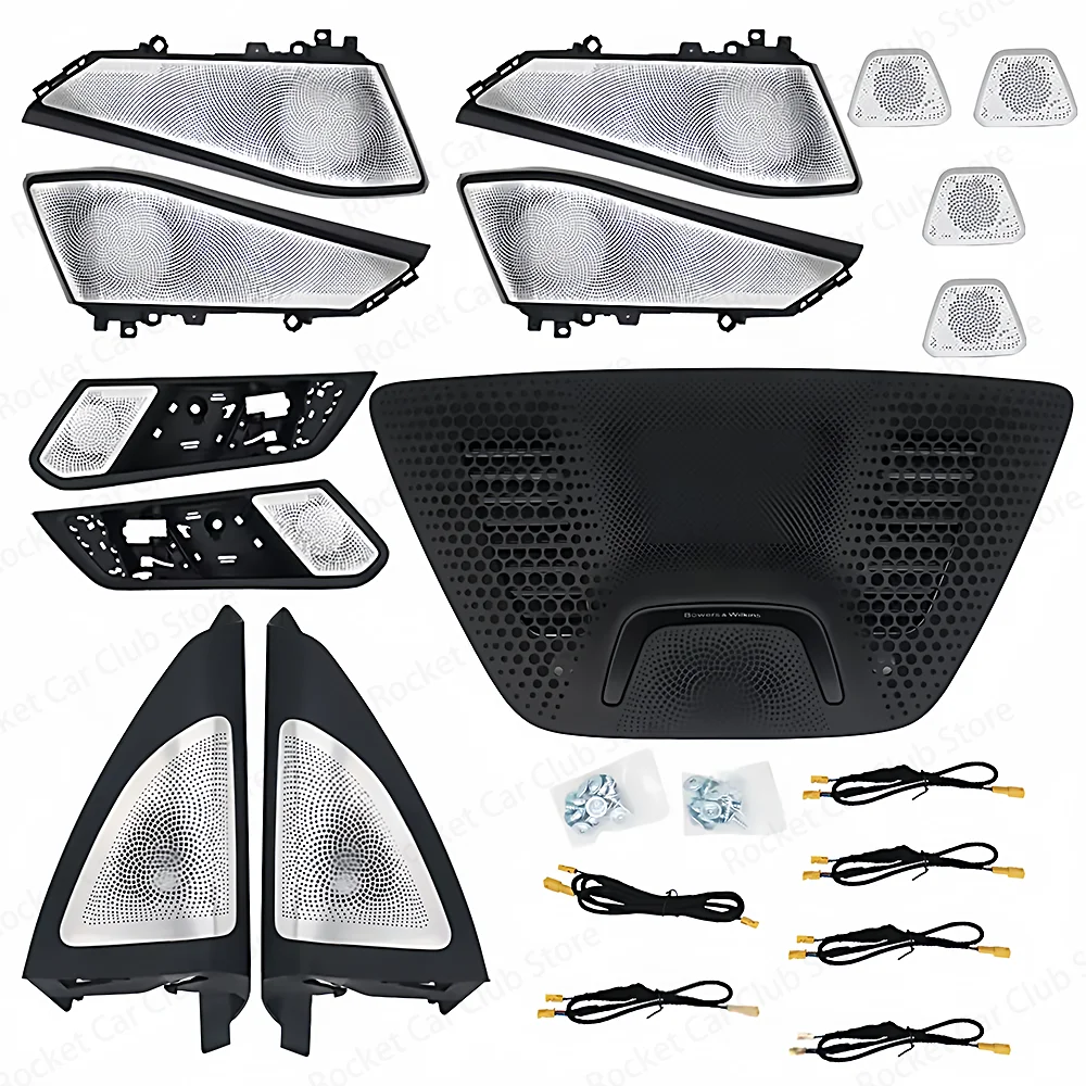 For BMW New X5 X7 G05 G07 Car Midrange Tweeter HiFi Music Stereo Horn Decorate Refit LED 11 Colours Ambient Light Speaker Cover