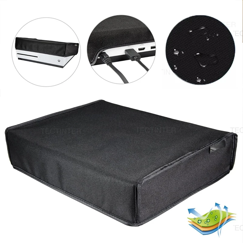 Capa macia à prova de poeira para xbox one, console slim, anti-arranhões, horizontal, capa de lona, acessórios para xbox one s