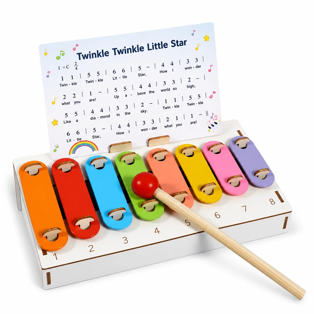 ชุดเครื่องดนตรีไซโลโฟนไม้ 8 โน - Musical Instrument Diy For Kids บทวิจารณ์และราคา