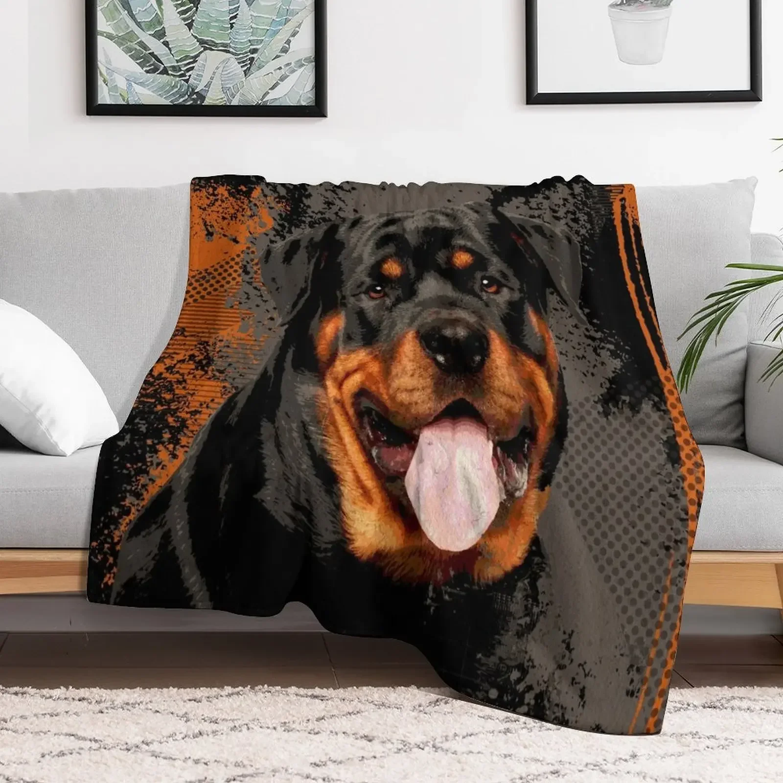 Rottweiler- Metzgerhund Digital Art Throw Blanket christmas decoration funny gift bed plaid Blankets