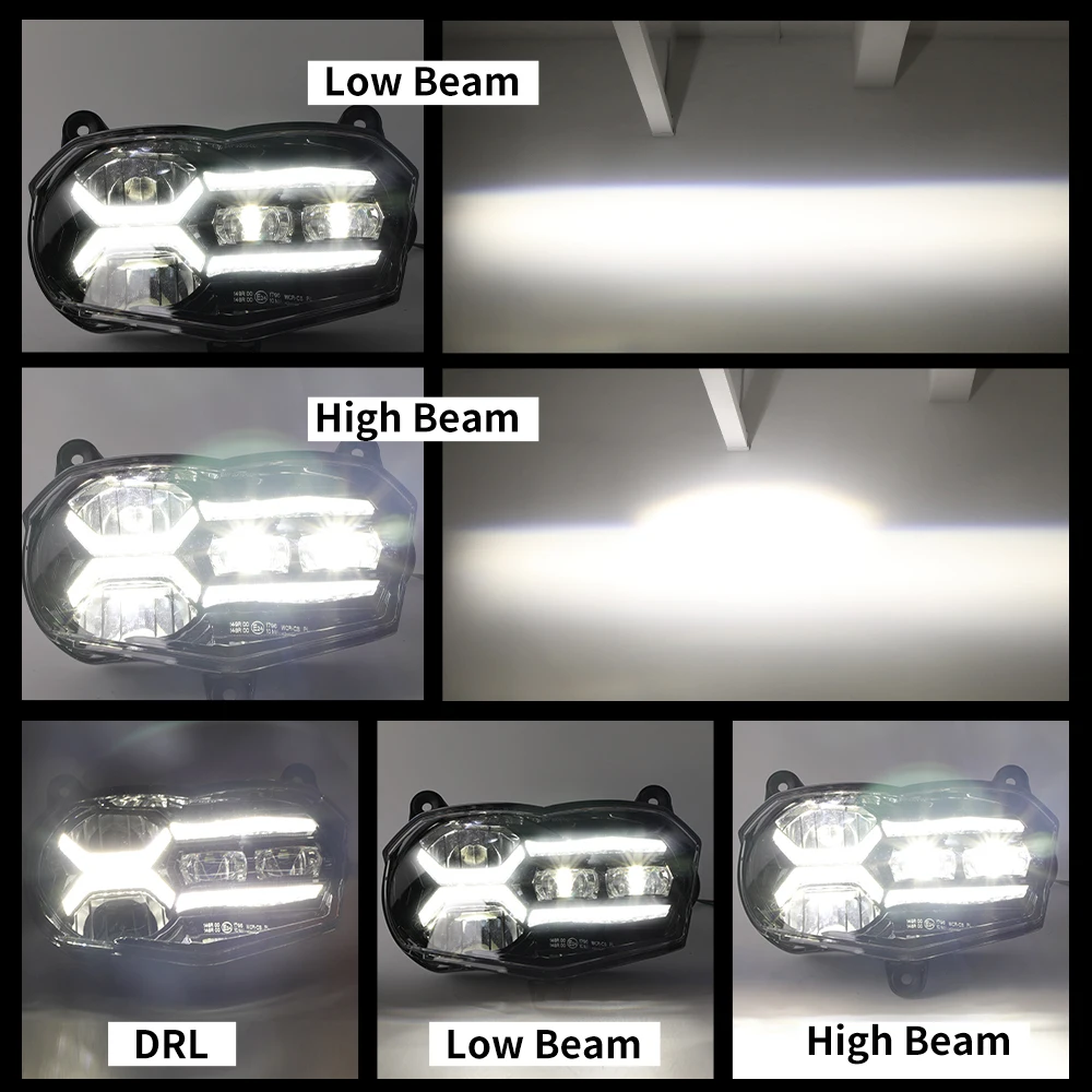 Motorcycle E24 LED Headlight Assembly for BMW F800GS 2024-2026 F900GS Adventure 2023-2026 F750GS F850GS 18-2024 Upgrade Headlamp