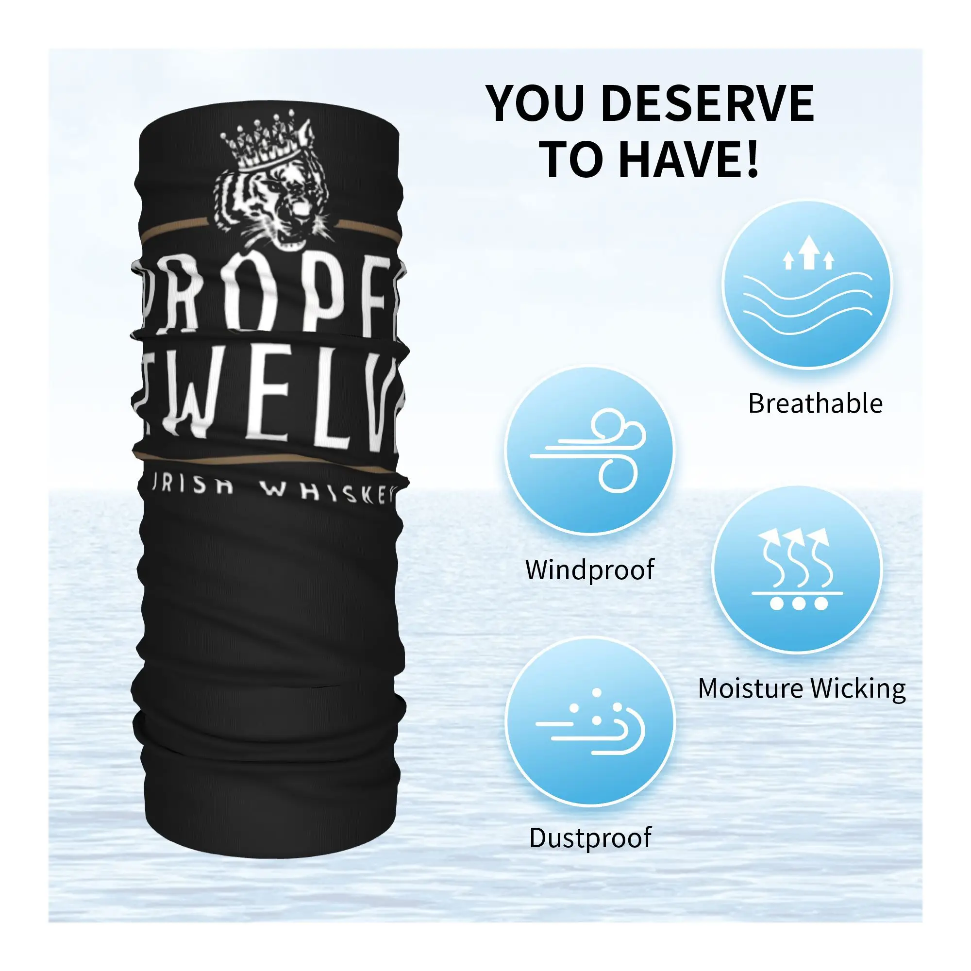 Proper 12 Proper Twelve 아일랜드 위스키 반다나 넥 커버 프린트 랩 스카프 다기능 모자 라이딩