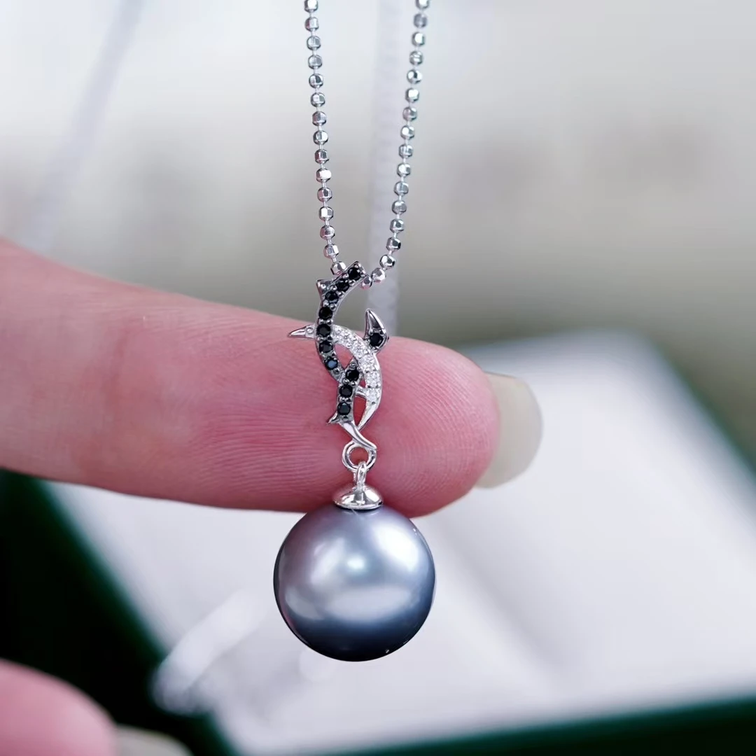 

Подвеска из стерлингового серебра 925 пробы, базовые фурнитуры, крепления, ювелирная фурнитура для жемчуга 10-12 мм, 10 шт./лот