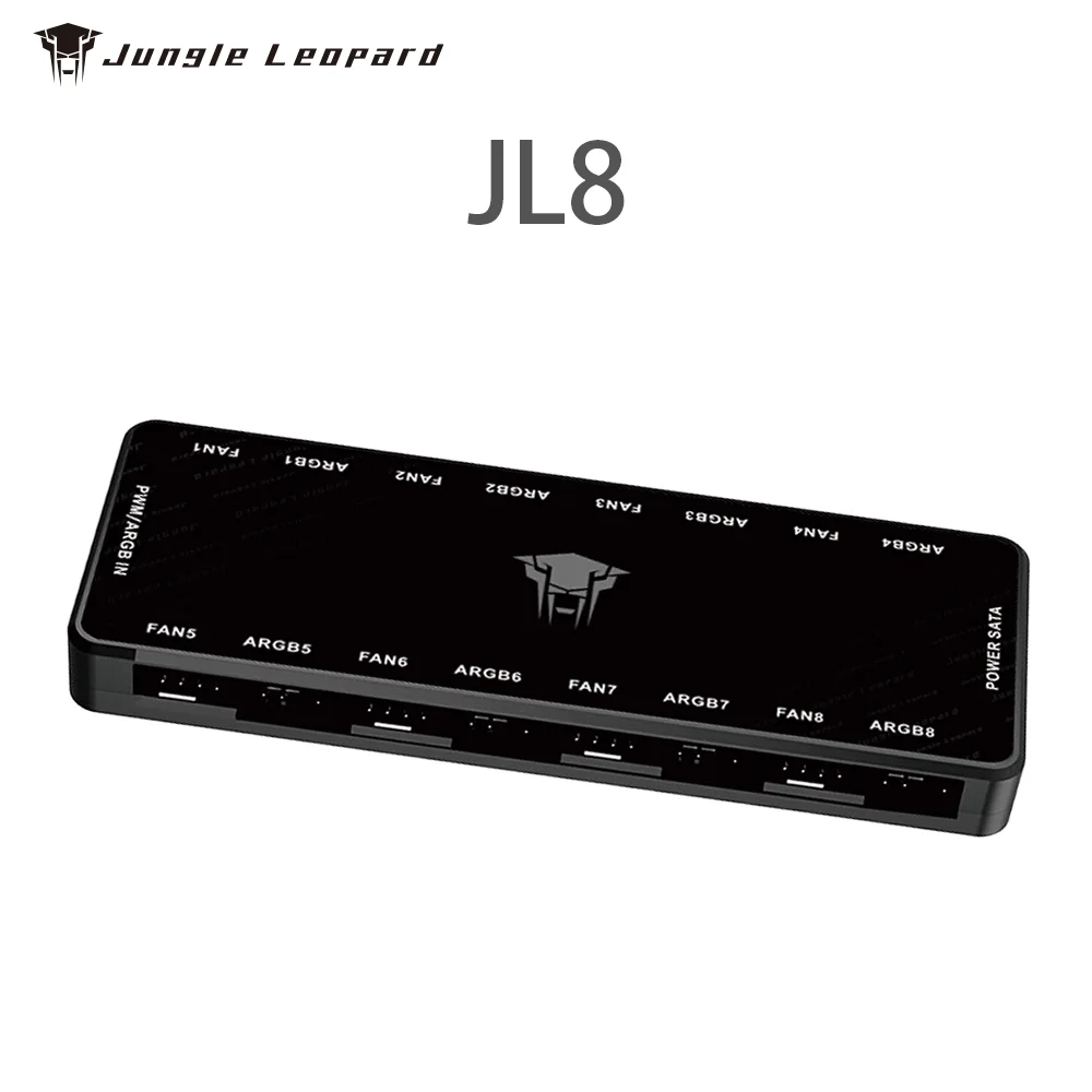 

ARGB PWM 8 Port Fan Hub – 2-in-1 Magnetic Backplane Splitter (5V3PIN) – Jungle Leopard JL8