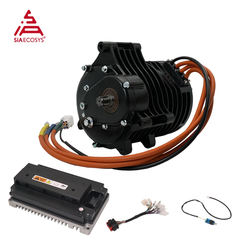 

QS Motor QS138 3000W V3 Motor with Gearbox for High Power Motorcycle and Votol EM150-2 Controller Motor Kit