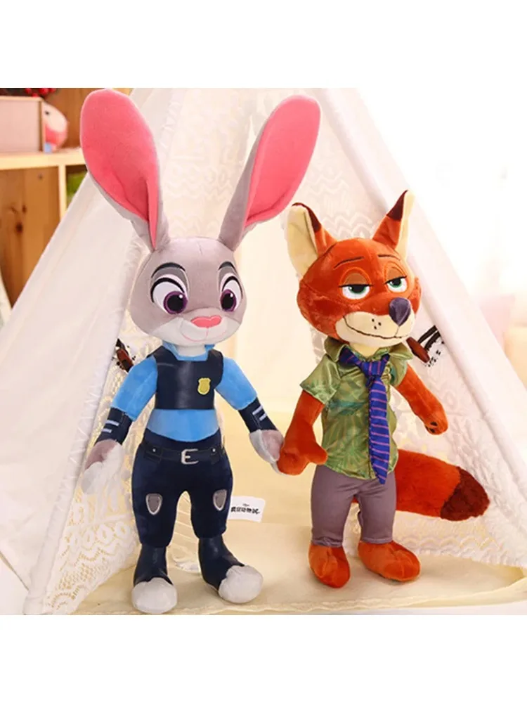2026 HEIßER Disney Cartoon Anime Film Zootopia Plüsch Spielzeug Fox Nick Wilde Kaninchen Judy Hopps Puppe Weiche Kuscheltiere Weihnachten Geschenke