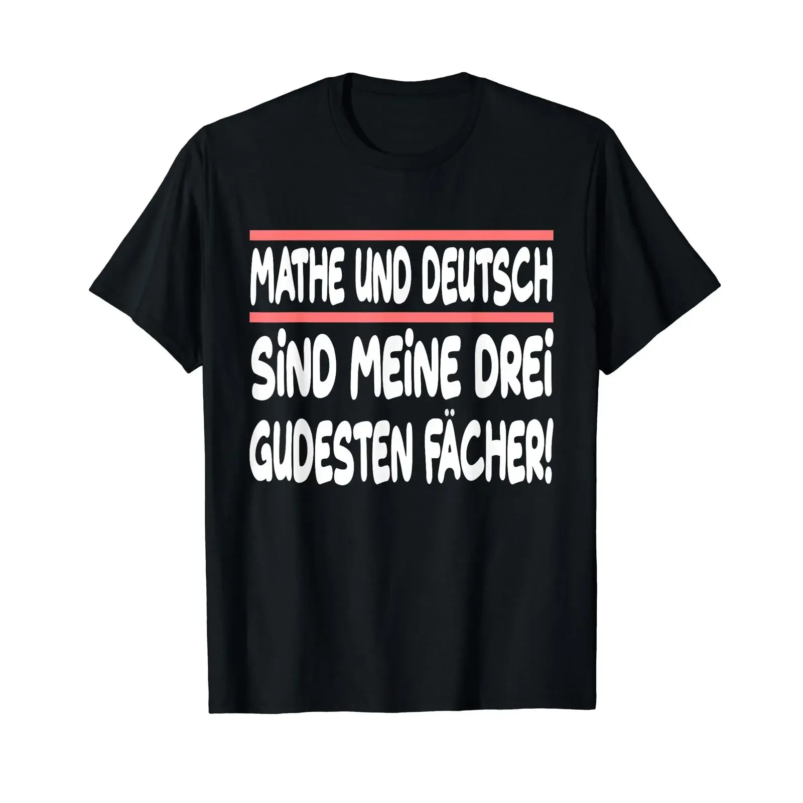 Mathe und Deutsch sind meine drei Lieblingsfächer T-Shirt Vintage gewaschen dehnbar lässig Streetwear weich Unisex bequem
