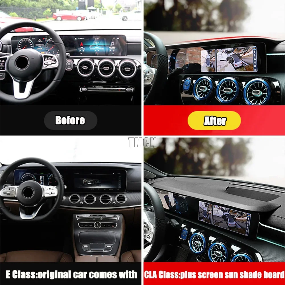 For Mercedes Benz A CLA Class W177 V177 C118 W118 AMG A35/45 CLA35 CLA45 Car Dashboard Navigation Screen Shading Sun Shade Board