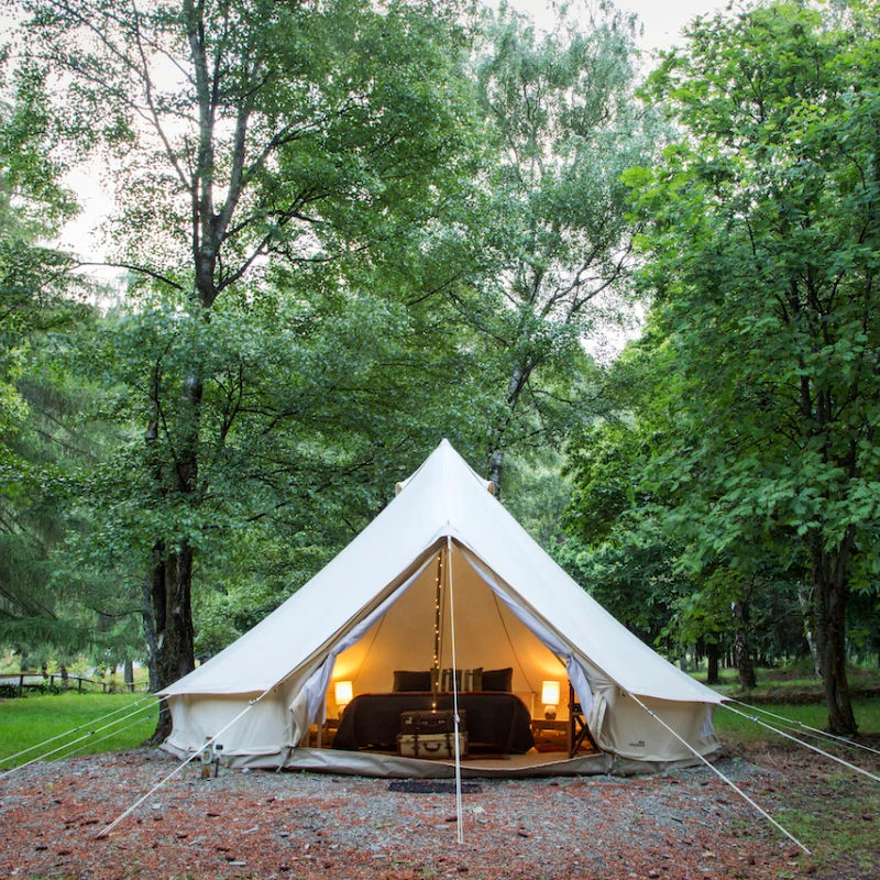 

Outdoor 3m 4m 5m 6m Family Camping House Canvas Yurt Teepee Mongolian Bell Tent for Sale