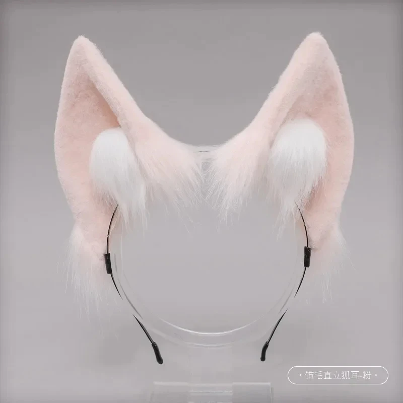 2026 Kawaii Women Girls Halloween Simulation Bunny Ears Headband Cosplay Anime Plush Fox Animal Ear KC Lolita Hair L3FCD - view 5