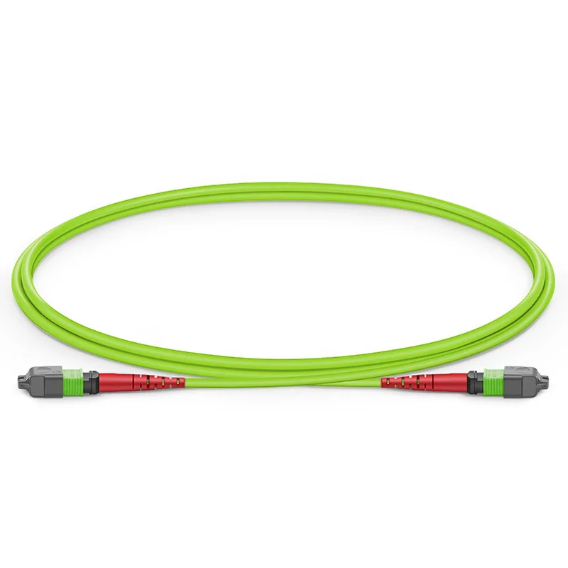 ADOP for MTP®-24 (Female) to MTP®-24 (Female) OM5 Multimode Elite Trunk Cable, 24 Fibers, Type A, Plenum (OFNP), Lime Green