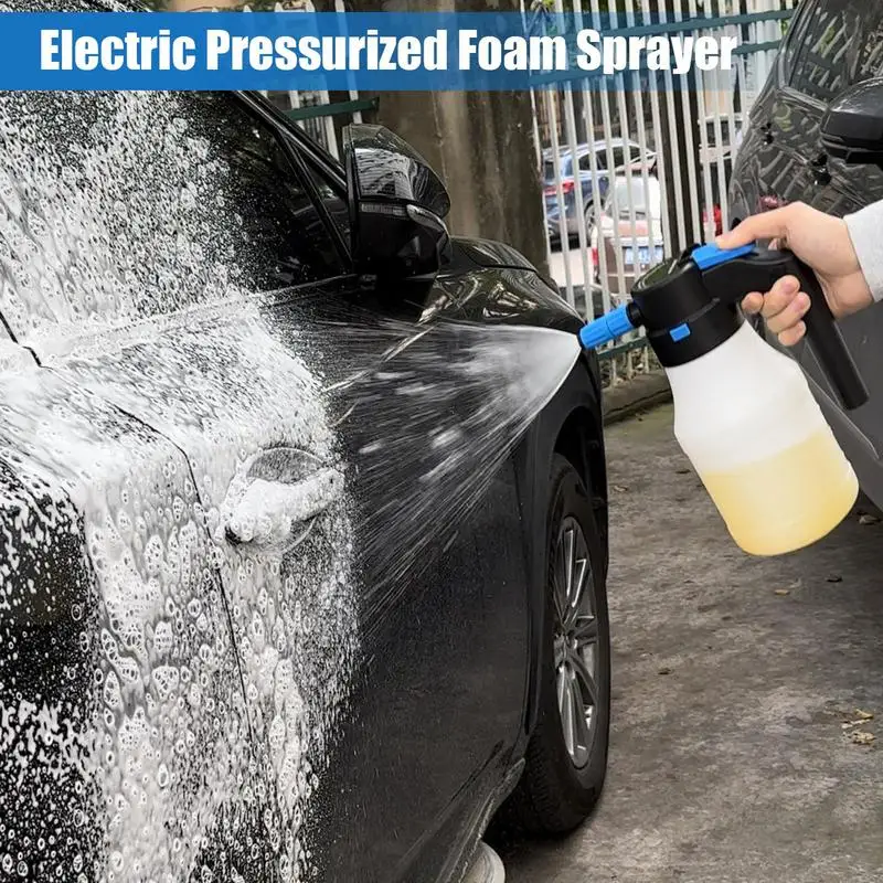 

1.5L Foam Sprayer Car Wash Pressurized Foam Sprayer USB Rechargeable Portable For Car Washing Garden