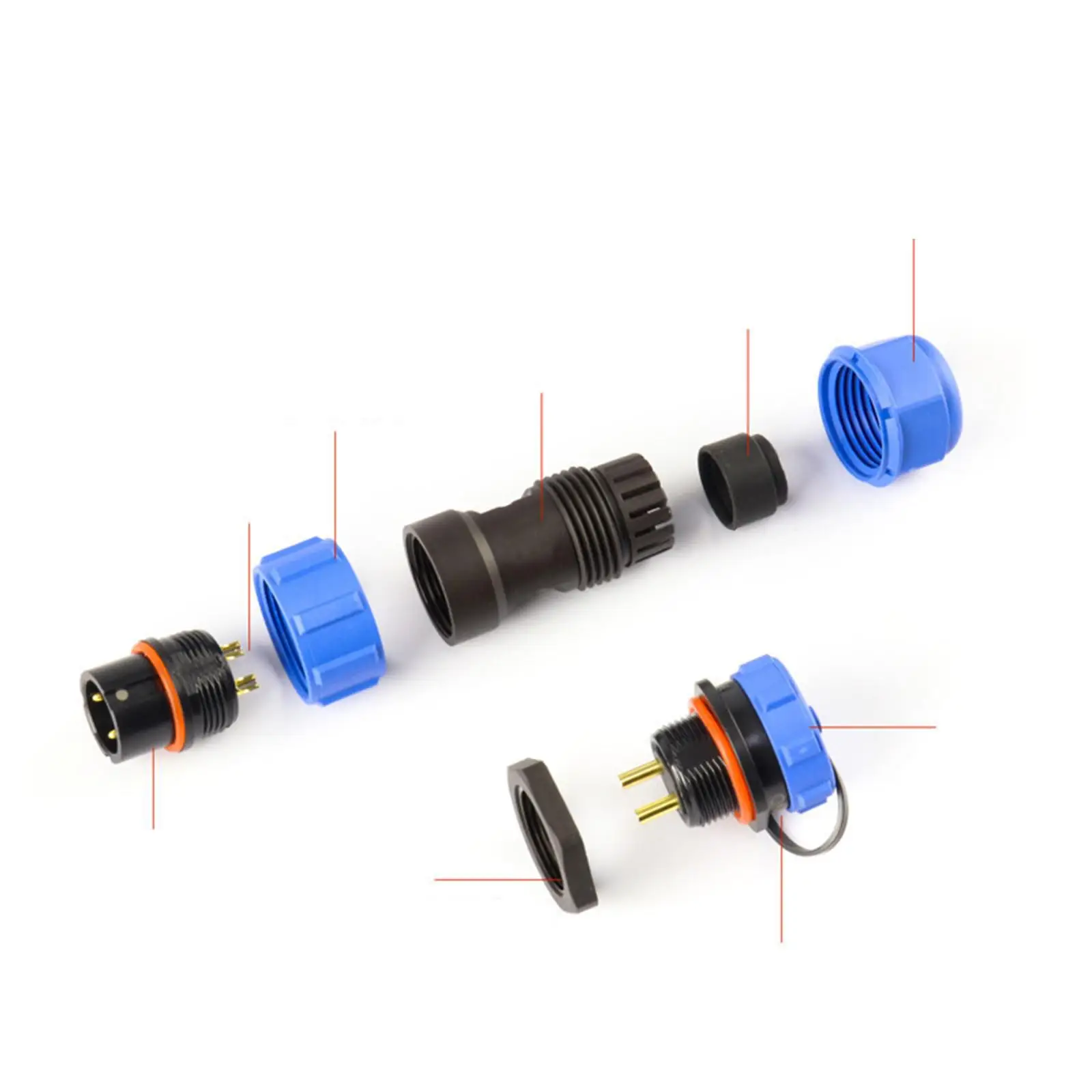 SP17 IP68 Waterproof Connector Heat Resistant IP68 SP17 Male and Female Waterproof Connector for Communication Equipment