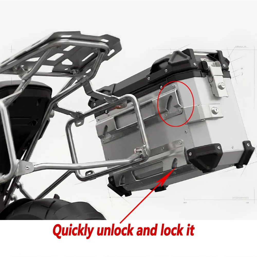 For 2015-2025 Kawasaki Versys 650 KLE650 Quick Disassembly Side Box Bracket Versys650 Aluminum Alloy Left and Right Side Boxes