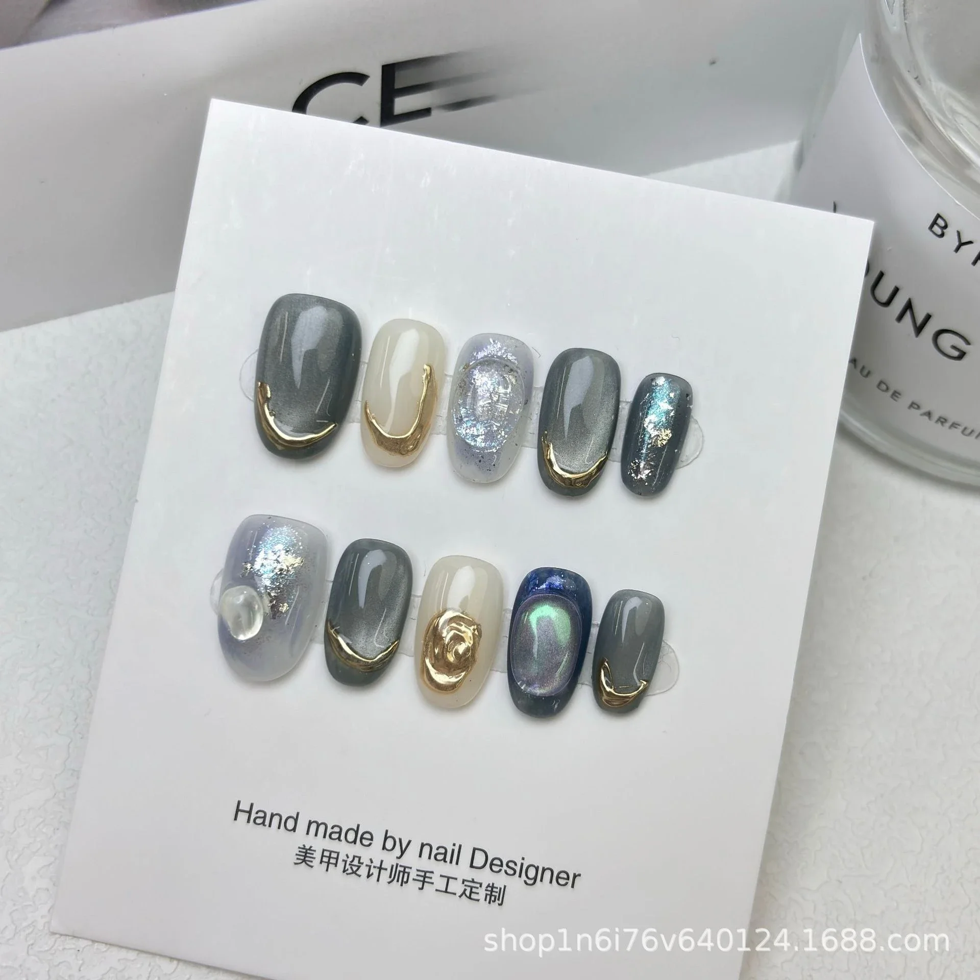 

10 шт. короткие овальные ногти ручной работы, простые накладные ногти, накладные ногти, искусственные ногти вместо накладных ногти Uñas Postizas Mujer