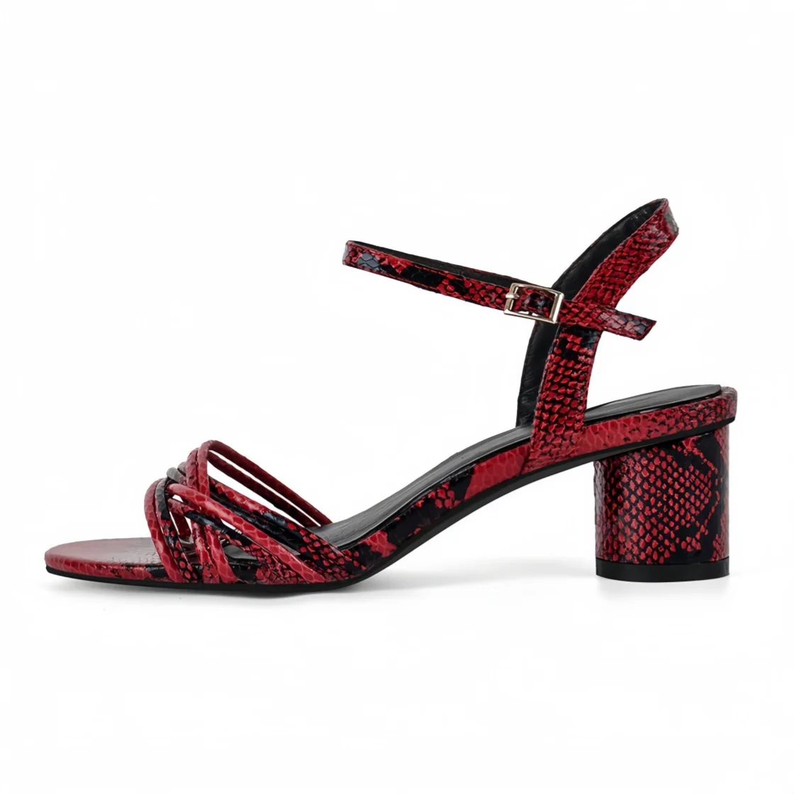 

New Silver Gold Strap Round Low Heel Sandals Comfortable Commuting Vacation Women's Sandals Retro Design Inspired High Heels
