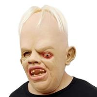 Slant Eyed Monster Head Mask Halloween Scary Slanting Eyes Latex Mask for Club Themed Party Stage Performance Show Bar Holidays